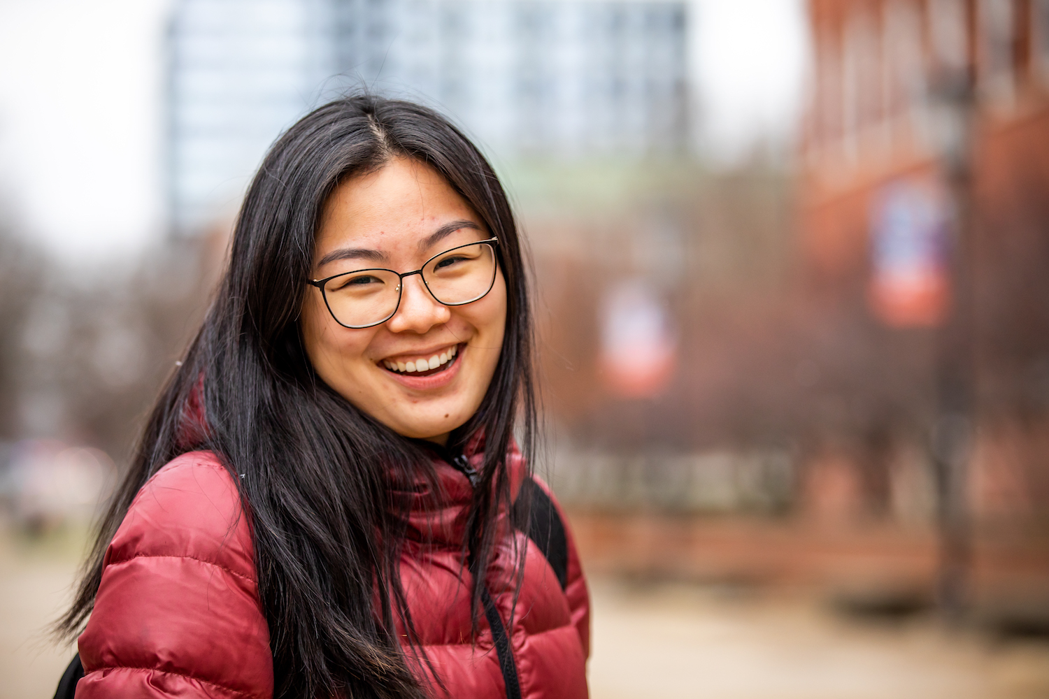 student smiling