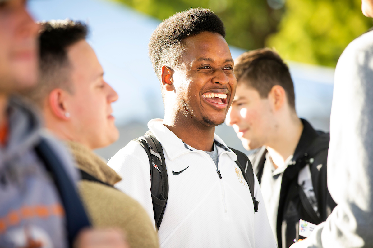 student smiling