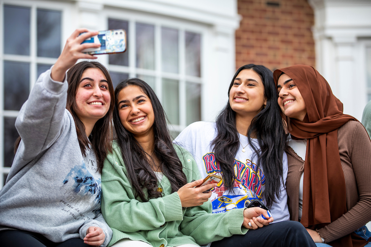 students taking photo